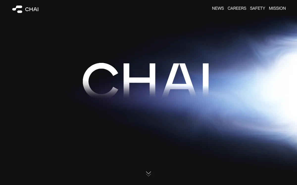 Silicon Valentine screenshot of the CHAI homepage, October 12, 2026